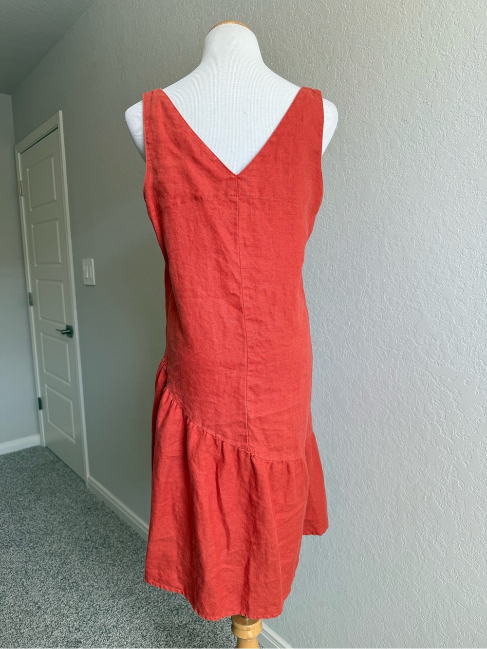 Garnet Hill Euro Summer Linen Tank Dress - Picture 4 of 9